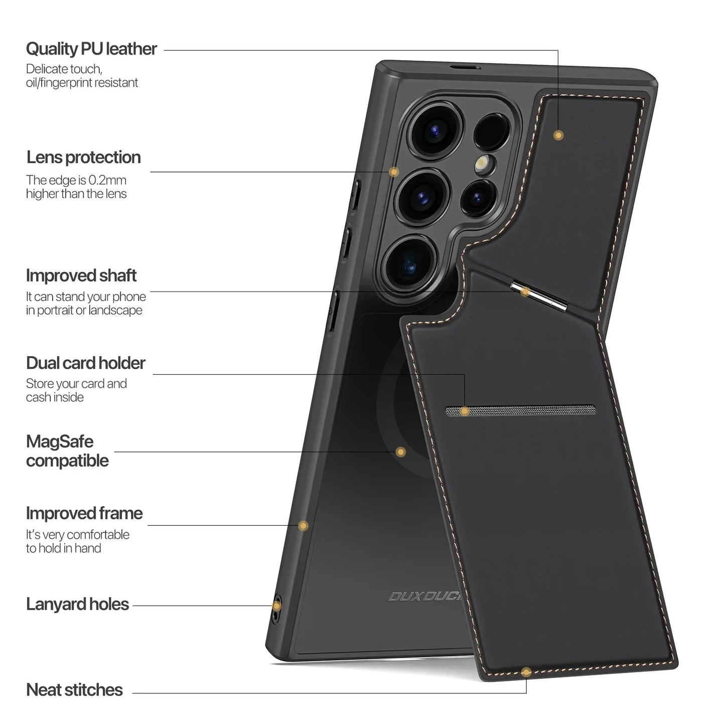 MagFold Pro Leather Case For Galaxy S25 & S24 Series
