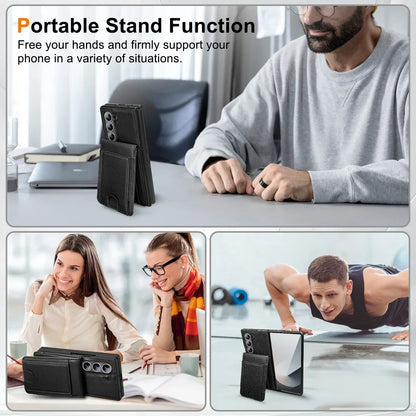 FoldLux Wallet – Leather Folio Case with Built-in Screen Protector for Z Fold Series