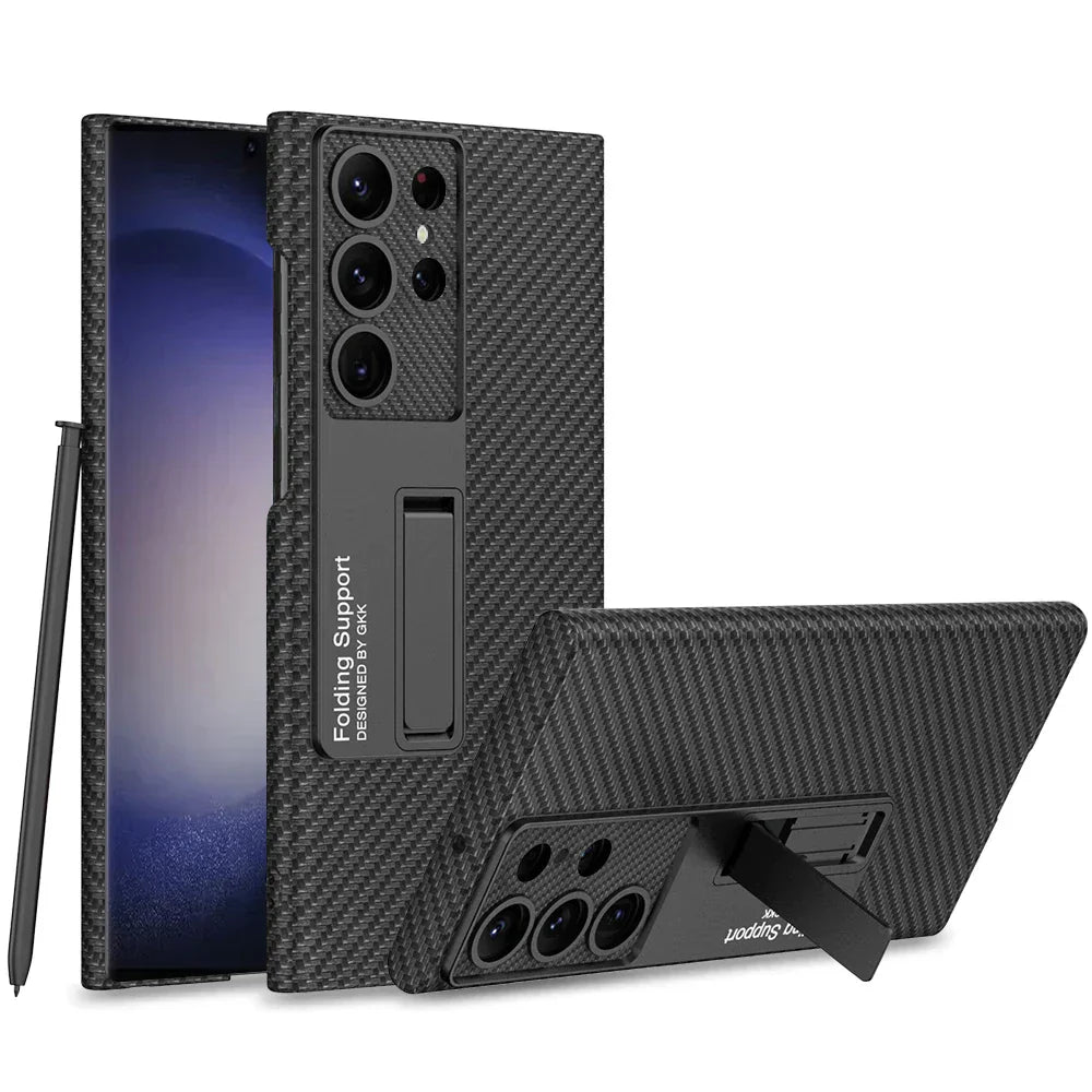 Ultra Thin Leather S24 Ultra Case with Bracket - Odin case