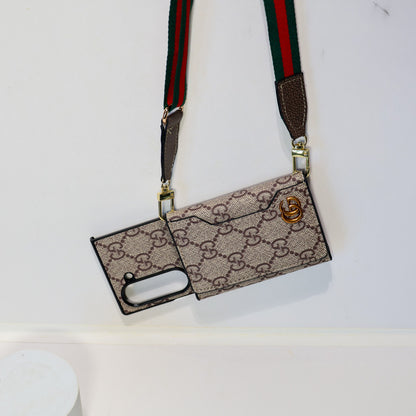 Luxury Crossbody Wallet Case with Strap