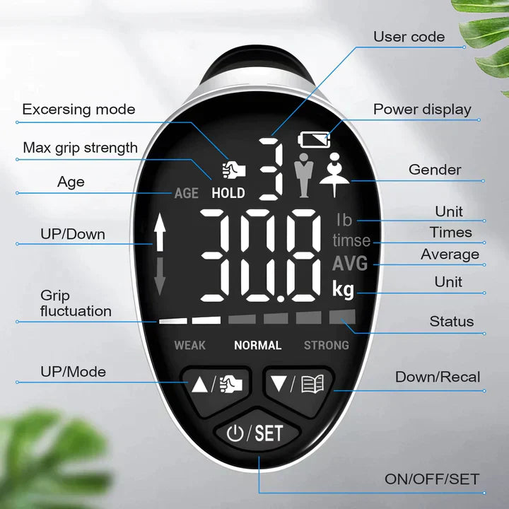 DynaGrip Tracker - Electric Hand Grip Trainer